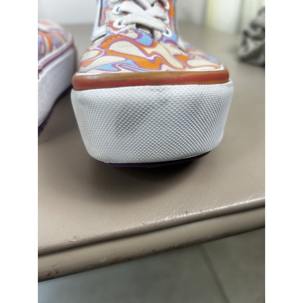 Vans Old Skool Stacked Womens Size 7.5 Uv Ink Peace Platform Orange Purple - Picture 13 of 14